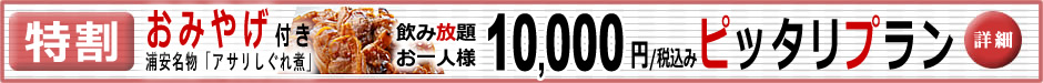 新プラン_期間限定、おみやげ付き10000円ピッタリプラン