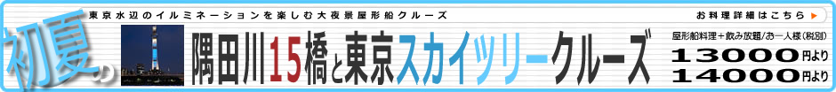 初夏の隅田川15橋と圧巻東京スカイツリークルーズ